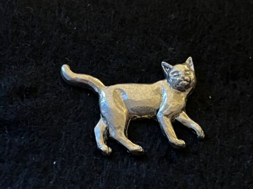 PIN PINS ENAMEL ANIMAUX CHAT CAT VERSION ARGENTE - Picture 1 of 1