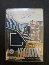 Diontae Johnson /99 Auto-Mem 2021 Spectra Vested Veterans Silver Prizm Steelers 