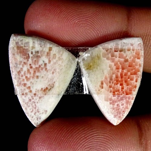 NATURAL PINK SCOLECITE DESIGNER MIX PAIR CABOCHON LOOSE GEMSPAIR PK107 - Imagen 65 de 101