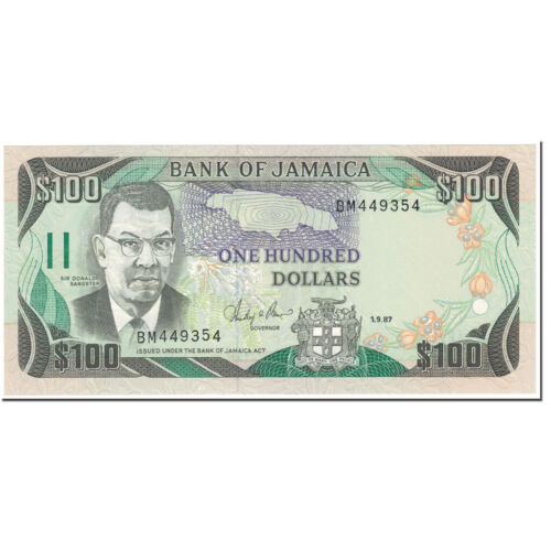 [#602688] Billet, Jamaica, 100 Dollars, 1987, 1987-09-01, KM:74, NEUF - Photo 1/2