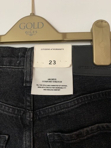 Citizens of Humanity FLORENCE WIDE Black Straight Leg Mid Rise Jeans W23 XXS NEW - Picture 14 of 17