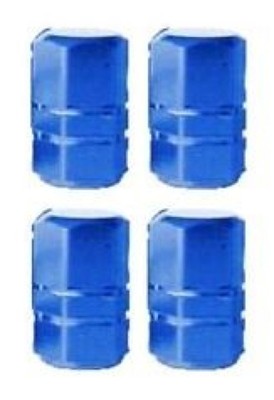 VW Bus - Ventilkappen Alu - Blau - NEU | eBay