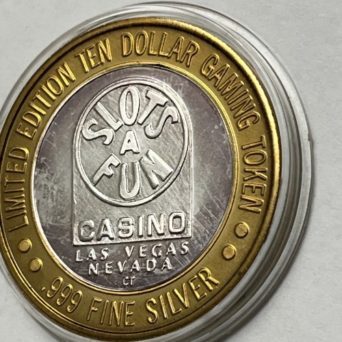 7/11 Limited Edition Ten Dollar Gaming Token .999 Fine Silver Strike Rare - Picture 15 of 20