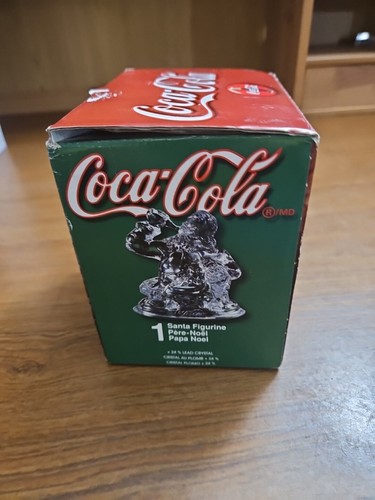 1999 Coca-Cola Santa Figurine Lead Crystal with Box Pre-owned - Picture 4 of 7