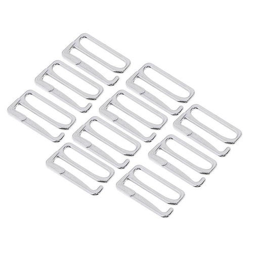 10pcs Alloy Lingerie Bra Strap Sliders Adjuster Hooks for Garter Bikini 19mm - Picture 3 of 7