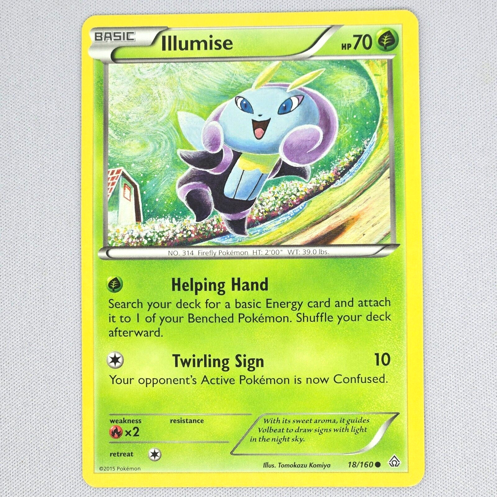 Illumise 18/160 XY Primal Clash Regular Non Holo Common Pokemon Card English NM
