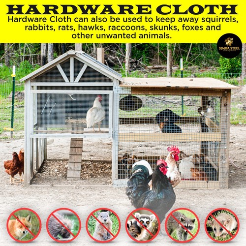 Galvanized Welded Wire Mesh, Hardware Cloth, Size 12"-72"   50/100FT SIMBA STEEL - Picture 78 of 116