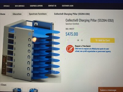 Collectiv8 Charging Pillar by Spectrum Furniture Model 55394-EOU MSRP $460