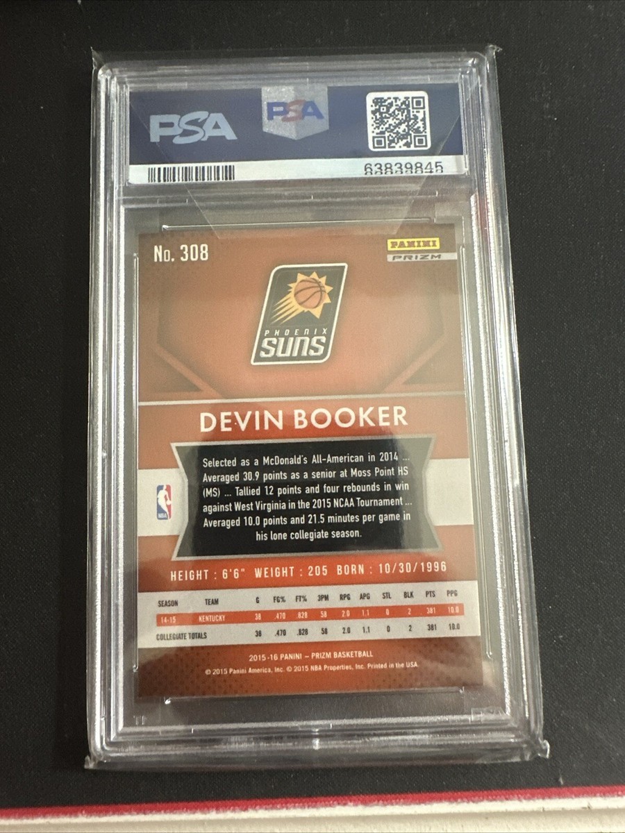 Devin Booker Prizm silver RC PSA9 Devin Booker Prizm silver RC