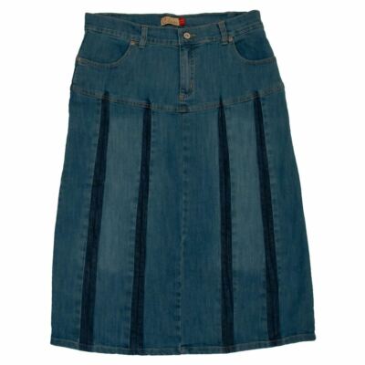 Denim Skirt Plus Size Pleated Skirt Uk Clove Jeans Womens Midi