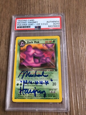 Michael Haigney Voice Dark Muk Pokemon Signed Autographed First Edition Card PSA | eBay Michael Haigney Voice Dark Muk Pokemon Signed Autographed First Edition Card PSA | eBay