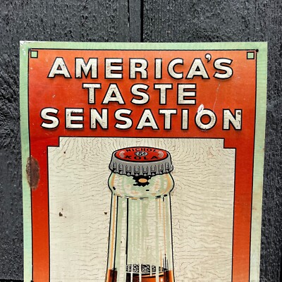 1930s Nichol Kola Cola Vertical Metal Advertising Sign Taste