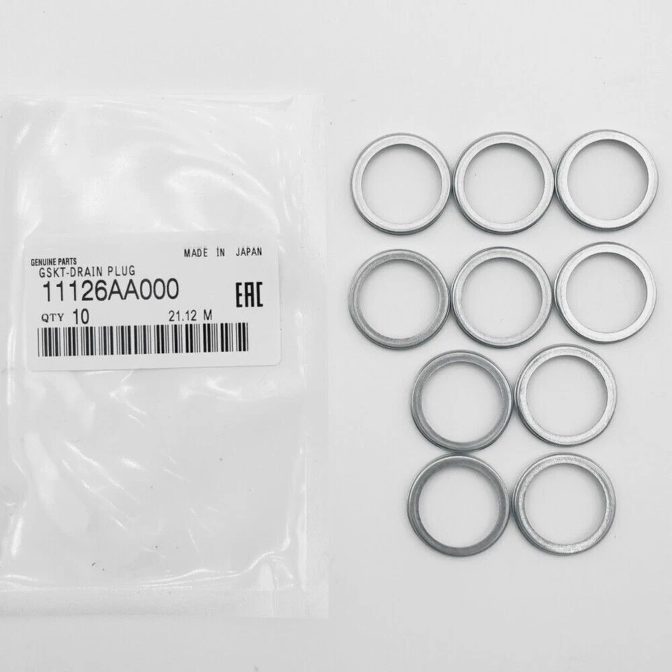 10Pcs 11126AA000 For 1985-2021 Subaru Oil Drain Plug Crush Washer Gasket - Image 4 of 4