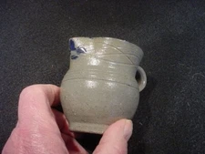 Old North Carolina Pottery cobalt decorated pitcher-Jugtown