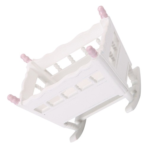 Miniature Cradle Doll House Furniture Miniature Bedroom Furniture - 第 1/12 張圖片