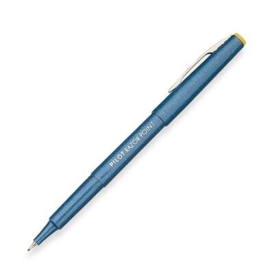 11004 Pilot Razor Point Marker Pen, Ultra Fine Plastic Tip, Blue, Pack of 8
