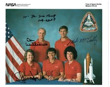 Nasa Crew Space Shuttle Mission STS-34 Signed Photo Autograph