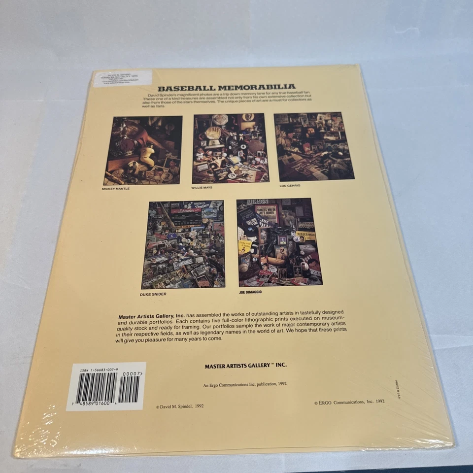 1992 The Art of David Spindel ~ Portfolio of Five Prints - Baseball New Sealed - Image 3 of 4