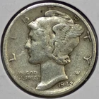1942-S MERCURY 90% SILVER DIME (Extra Fine Details)