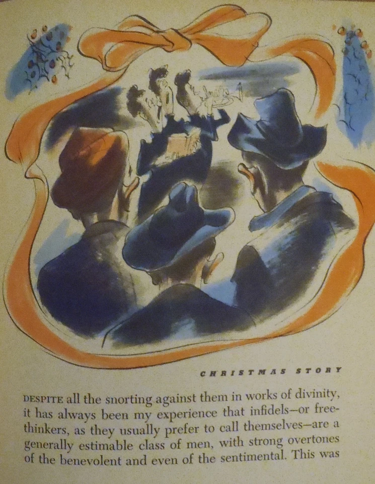 CHRISTMAS STORY by H. L. Mencken 1946 Illustrated by Bill Crawford - 1st Ed HBDJ - Image 4 of 4