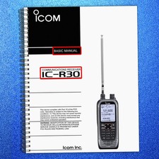 ICOM IC-R30 RECEIVER BASIC MANUAL - STEEL COIL BINDING - PROTECTIVE COVERS