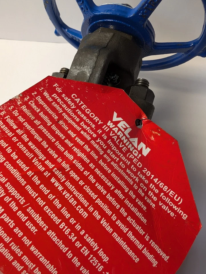 NEW VELAN 1 1/2" GLOBE VALVE CLASS 800 A105N W-2074B-02TY  - Image 3 of 4