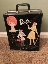 Vintage 1963 Mattel Barbie Doll Trunk Black Case