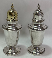 Vintage Gorham Sterling Silver Salt Pepper Shakers Pattern 758 Puritan ~ 73.5g