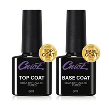 TOP AND BASE COAT-Nail Gel Polish Set UV LED No Wipe, Durable, Long-Lasting - UK
