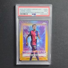 2024-25 Topps Chrome UEFA Lamine Yamal #WK-1 Wonderkids Gold Refractor /50 PSA 9
