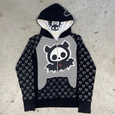 Vtg Y2k Skelanimals Tripp Nyc Striped Zip Up Hoodie Diego The Bat Womens Small Vtg Y2k Skelanimals Tripp Nyc Striped Zip Up Hoodie Diego The Bat Womens Small