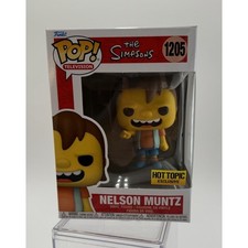 Funko POP! Figura TV Los Simpson Nelson Muntz #1205 tema candente exclusiva como nueva
