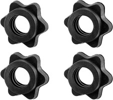 1-Inch Dumbbell Collars - Hex Nut Barbell Clamps for Weight Lifting Fitness