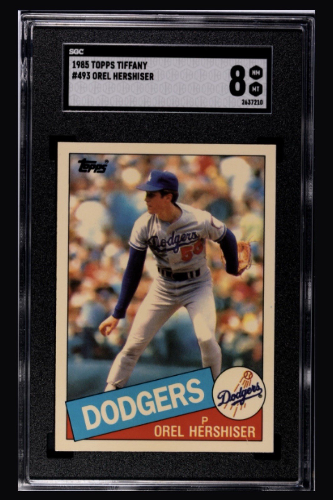 1985 Topps Tiffany - Orel Hershiser #493 (RC) Pop 4 Dodgers