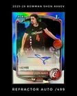 2025-26 Bowman - Chrome Prospect Autographs Shon Abaev #CPA-SA Refractor /499...