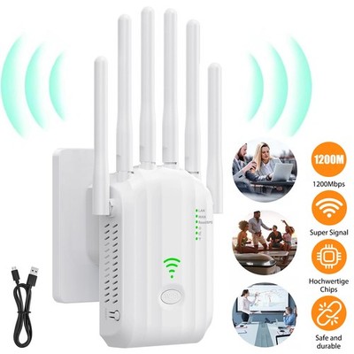 1200Mbit/s WIFI Repeater WLAN Mesh Verstärker Booster Signal Extender 2,4/5GHz