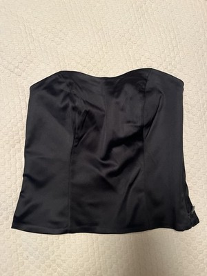 Abercrombie & Fitch Women s Black Satin Corset Too XS