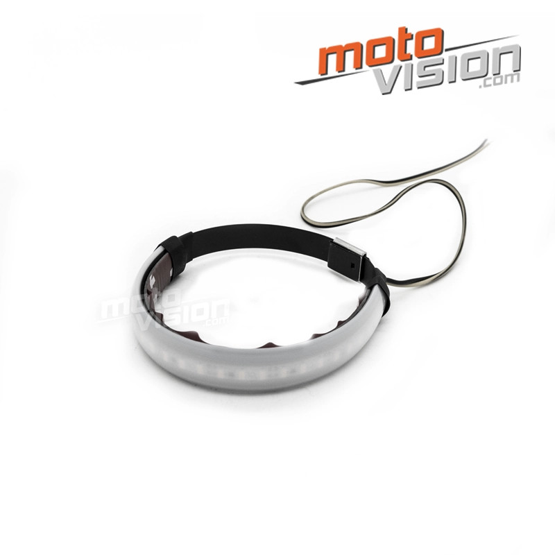 Barre de clignotants LED pour tube de fourche de moto cafe racer