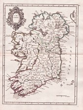 Ireland Ireland Dublin map map copperplate engraving Le Rouge 1756