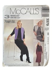 McCALL'S 3379 Dress  Vest Pattern Size 8-14 Woman's Day Collection