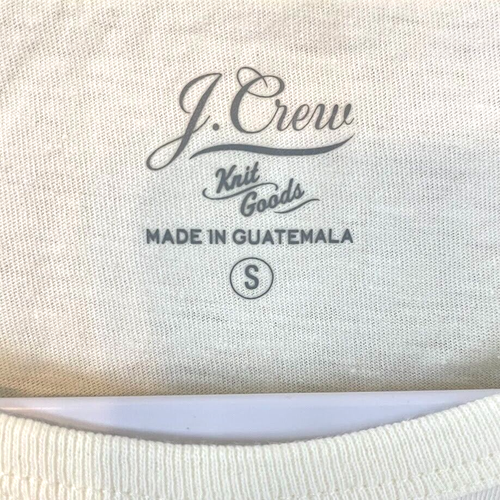 J.Crew Womens Cropped Shirt Ivory Short Sleeve Crew Neck Cotton Tee Size S NEW! - Picture 9 of 14