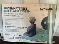 NEW Lunderg Under Mattress Wireless Early Alert Bed Alarm Sys Sensor Pad Monitor