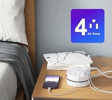 Power Board/socket, Cable Retractable/cable Tidy, Equipped with 4 Power Sockets