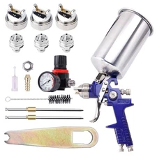 BANG4BUCK Professional HVLP Gravity Feed Air Spray Gun, 1.4mm .7mm 2.5mm