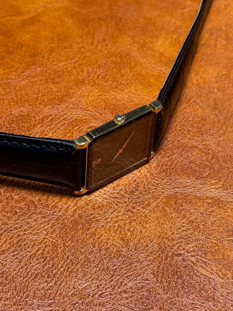 Seiko Dolce Rectangular Watch 1985 Dark Gray Roma… - image 9