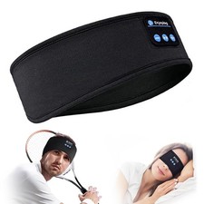 Sleep Headphone Headband, Wireless V5.0 Bluetooth 1 count (Pack of 1), black