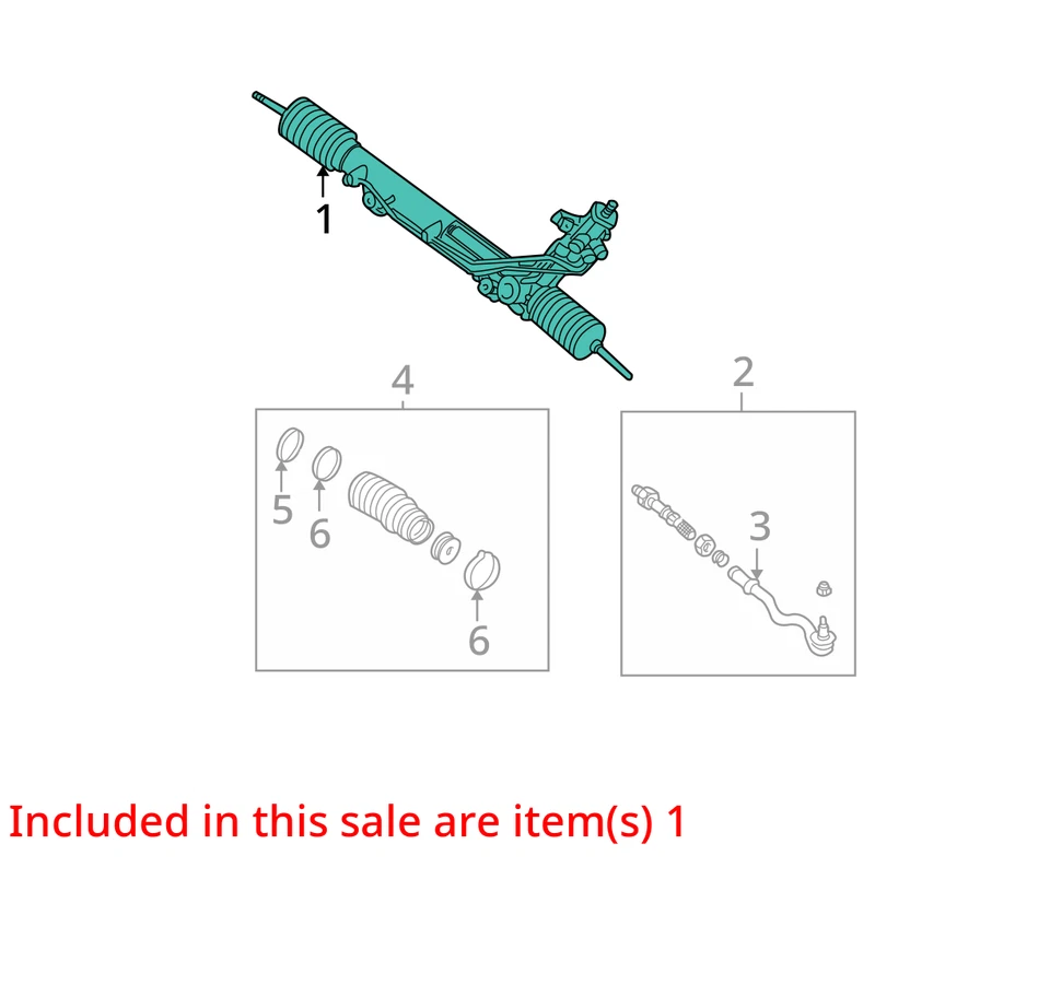 Steering Gear/Rack Power Rack And Pinion Fits 01-03 BMW X5 3629651 Foto 3 de 4