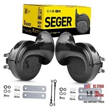 SEGER Trumpet Car Horn Set - Truck Horn - Waterproof - High/Low Tone, 12 Volt,