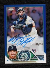 2023 Topps Chrome Rookie Blue Refractor 147/150 Brian O'Keefe #RA-BO Auto 11o2
