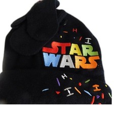 Disney Star Wars Child Toddler 2 Piece Confetti Beanie Hat Mitten Set New